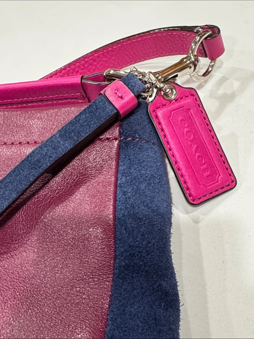 COACH Leather Bag with Crossbody Strap